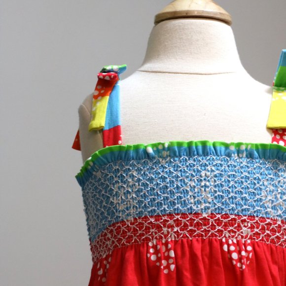 Agatha Ruiz De La Prada multi smocked dress NWT - Picture 4 of 7